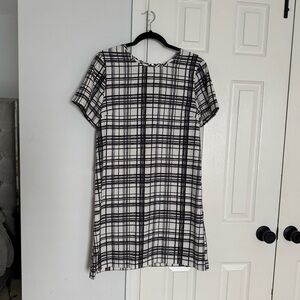 Felicity & Coco Black and White Plaid Mini Dress